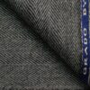 OCM Men's 100% Merino Wool Herringbone  2 Meter Unstitched Tweed Jacketing & Blazer Fabric (Grey)