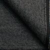 OCM Men's 100% Merino Wool Herringbone  2 Meter Unstitched Tweed Jacketing & Blazer Fabric (Dark Grey)