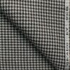 OCM Men's 50% Merino Wool  Houndstooth  2 Meter Unstitched Tweed Jacketing & Blazer Fabric (White & Black)