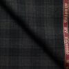 Raymond Men's 52% Merino Wool Super 70's Checks  2 Meter Unstitched Tweed Jacketing & Blazer Fabric (Grey & Black)