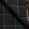 Raymond Men's 52% Merino Wool  Checks  2.20 Meter Unstitched Tweed Jacketing & Blazer Fabric (Dark Grey)