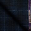 Raymond Men's 100% Merino Wool Checks  2.20 Meter Unstitched Tweed Jacketing & Blazer Fabric (Royal Blue)