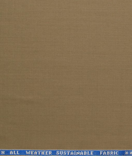 Raymond Men's 20% Wool  Solids  Unstitched Suiting Fabric (Khakhi Brown) - Image 6