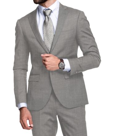 Raymond Men's 35% Wool  Self Design  Unstitched Suiting Fabric (Light Worsted Grey)