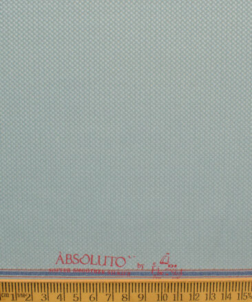 Absoluto Men's Terry Rayon  Structured  Unstitched Suiting Fabric (Mint Green)