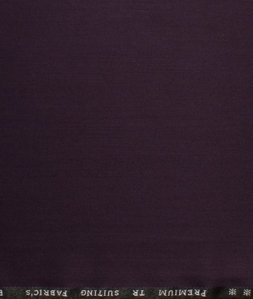 Canetti Men's Terry Rayon  Solids  Unstitched Suiting Fabric (Dark Wine)