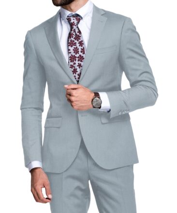 Canetti Men's Terry Rayon  Structured  Unstitched Suiting Fabric (Sky Blueish Grey)