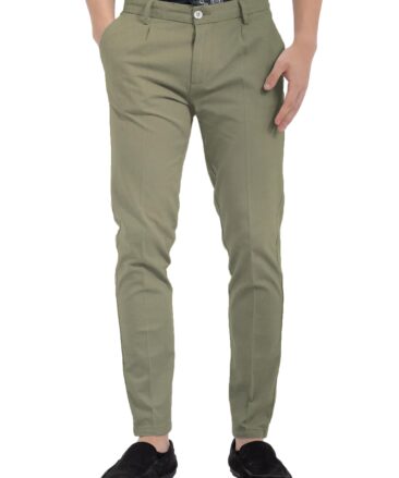 Raymond Men's Cotton Solids  Unstitched Stretchable Trouser Fabric (Light Olive Green)