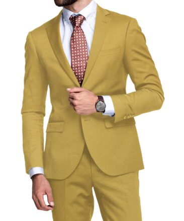 Raymond Men's Terry Rayon  Solids  Unstitched Suiting Fabric (Yellow)