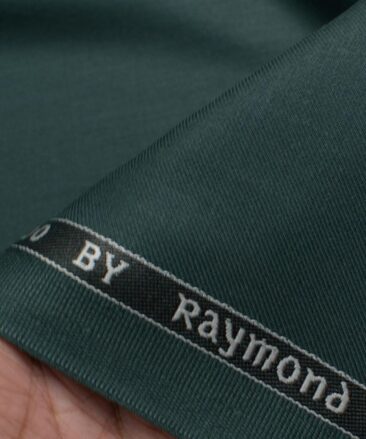 Raymond Men's Terry Rayon  Solids  Unstitched Suiting Fabric (Dark Pine Green)