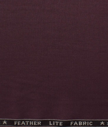 Raymond Men's Terry Rayon  Solids  Unstitched Suiting Fabric (Wine)