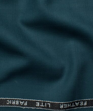 Raymond Men's Terry Rayon  Checks  Unstitched Suiting Fabric (Casal Green)