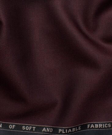 Raymond Men's Polyester Viscose  Structured  Unstitched Suiting Fabric (Dark Wine)