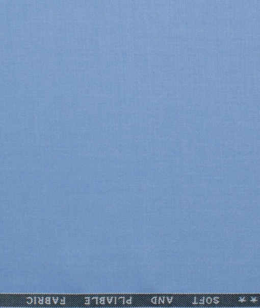 Raymond Men's Polyester Viscose  Solids  Unstitched Suiting Fabric (Jordy Blue)