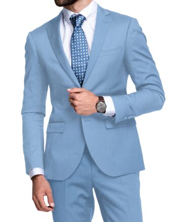 Raymond Men's Terry Rayon  Structured  Unstitched Suiting Fabric (Jordy Blue)