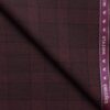 Raymond Men's Polyester Viscose  Checks  Unstitched Suiting Fabric (Wine)