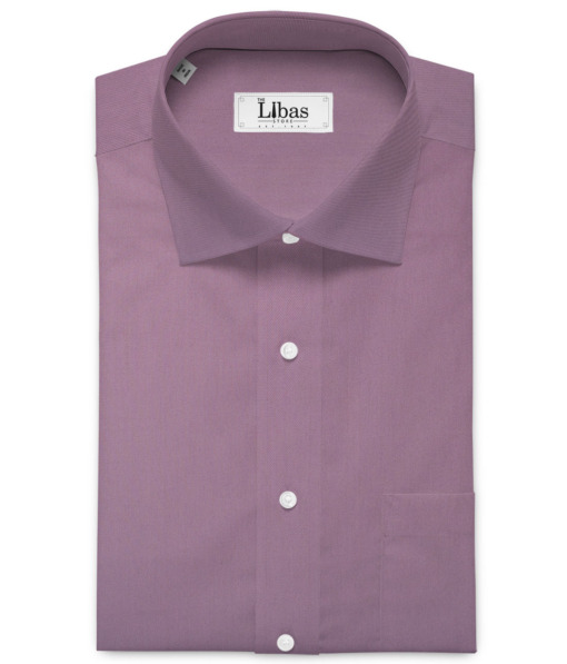 Burgoyne Men's Giza Cotton Solids  Unstitched Shirting Fabric (Bouquet Purple)