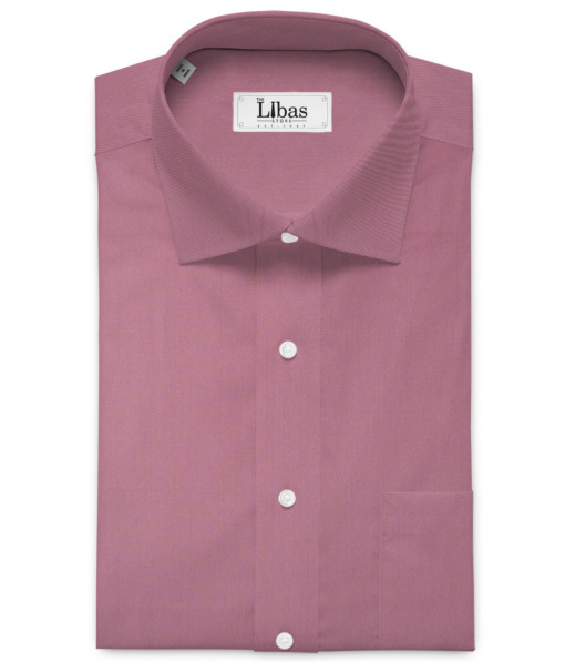 Burgoyne Men's Giza Cotton Solids  Unstitched Shirting Fabric (Light Mauve)