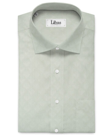 Cadini Men's Premium Cotton Printed  Unstitched Shirting Fabric (Light Green)