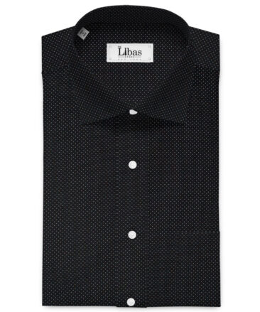 Cadini Men's Premium Cotton Printed  Unstitched Shirting Fabric (Black)