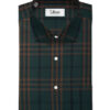 Treviso by Luthai Men's Giza Cotton Checks  Unstitched Shirting Fabric (Dark Pine Green)