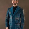 Nemesis Men's Terry Rayon Embossing  Unstitched Jacket