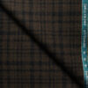 Raymond Men's 100% Merino Wool Super 90's Checks  2.20 Meter Unstitched Tweed Jacketing & Blazer Fabric (Brown)