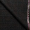 Raymond Men's 100% Merino Wool Super 90's Checks  2.20 Meter Unstitched Tweed Jacketing & Blazer Fabric (Dark Brown)