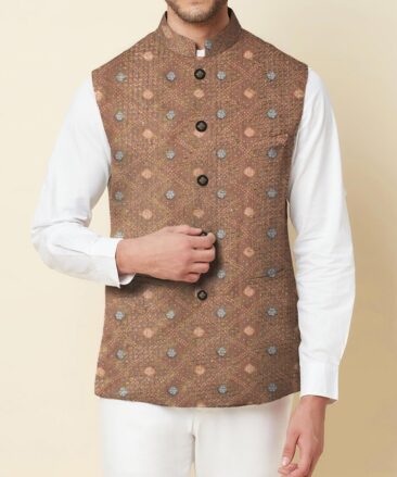 Siyaram's Men's Terry Rayon Printed  Unstitched Jacket