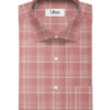 Soktas Men's Giza Cotton Checks  Unstitched Shirting Fabric (Blush Peach)