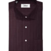 Soktas Men's 80/2 Giza Cotton Striped  Unstitched Shirting Fabric (Dark Wine)