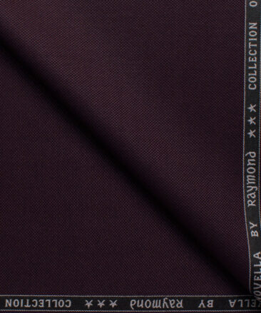 Raymond Men's Polyester Viscose  Structured  Unstitched Suiting Fabric (Wine)