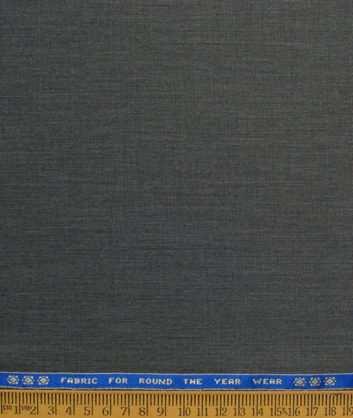 Raymond Men's 20% Wool  Structured  Unstitched Suiting Fabric (Grey)