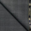 Zaccari Men's 45% Wool Super 130's Checks  Unstitched Suiting Fabric (Dark Grey)