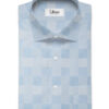 Cadini Men's Giza Cotton Checks  Unstitched Shirting Fabric (Sky Blue)