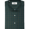 Cadini Men's Pure Cotton Checks  Unstitched Shirting Fabric (Dark Pine Green)