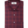 Montivora Men's Pure Cotton Checks  Unstitched Shirting Fabric (Wine & Red)