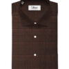 Montivora Men's Giza Cotton Checks  Unstitched Shirting Fabric (Dark Brown)