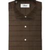 Montivora Men's Pure Cotton Striped  Unstitched Shirting Fabric (Coffee Brown)