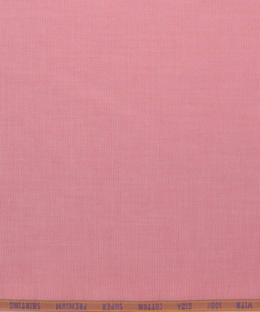 Montivora Men's Giza Cotton Structured  Unstitched Shirting Fabric (Rose Pink)