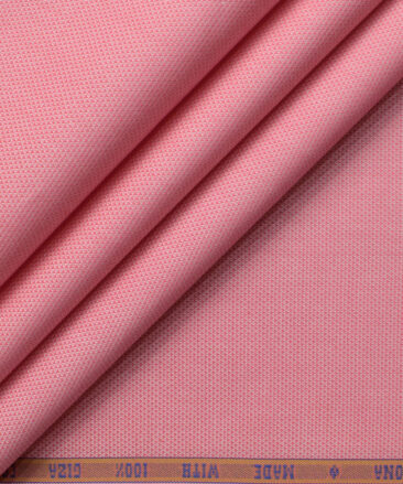 Montivora Men's Giza Cotton Structured  Unstitched Shirting Fabric (Rose Pink)