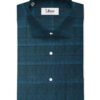 Montivora Men's Giza Cotton Checks  Unstitched Shirting Fabric (Teal Blue)