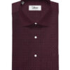 Soktas Men's Giza Cotton Self Design  Unstitched Shirting Fabric (Wine)