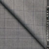 J.hampstead Men's Polyester Viscose  Checks  Unstitched Suiting Fabric (Grey)