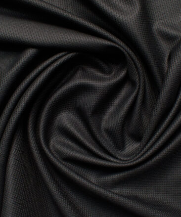 J.hampstead Men's Polyester Viscose  Structured  Unstitched Suiting Fabric (Dark Grey)