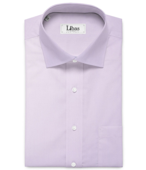 Cadini Men's Bamboo Micro Solids  Unstitched Shirting Fabric (Lavander Purple)