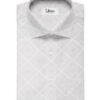 Cadini Men's Premium Cotton Printed  Unstitched Shirting Fabric (White & Grey)