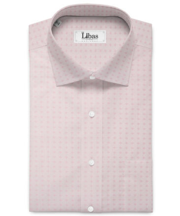 Cadini Men's Bamboo Micro Self Design  Unstitched Shirting Fabric (Pink)