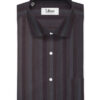 Cadini Men's Bamboo Micro Striped  Unstitched Shirting Fabric (Dark Brown)