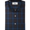 Cadini Men's Cotton Checks  Unstitched Shirting Fabric (Dark Blue)